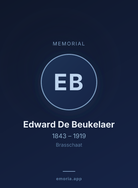Memorial portrait of Edward De Beukelaer