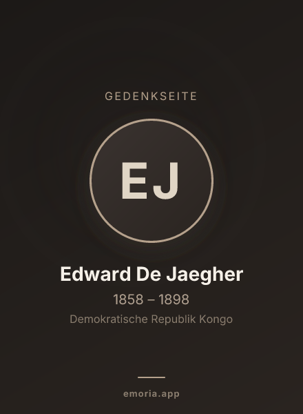 Gedenkportrait von Edward De Jaegher
