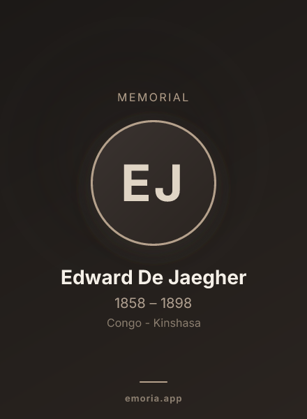 Memorial portrait of Edward De Jaegher