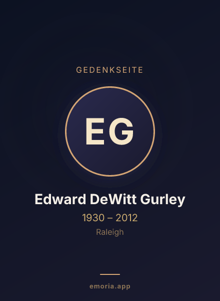Gedenkportrait von Edward DeWitt Gurley