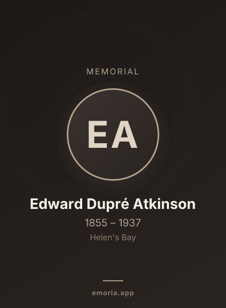 Memorial portrait of Edward Dupré Atkinson