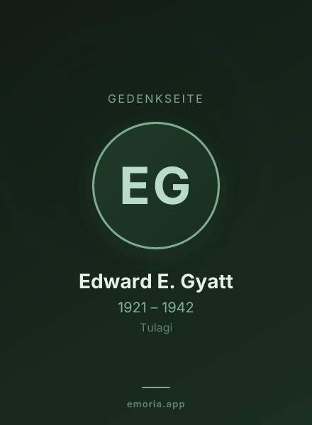 Gedenkportrait von Edward E. Gyatt