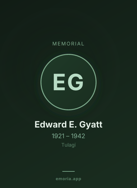 Memorial portrait of Edward E. Gyatt