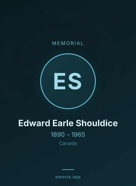 Memorial portrait of Edward Earle Shouldice