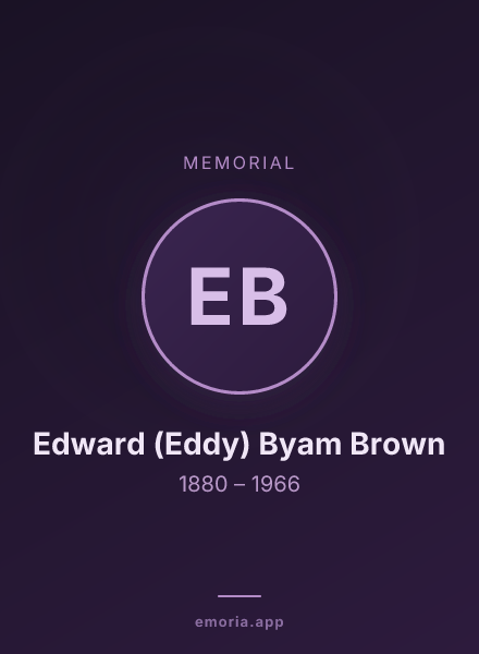 Memorial portrait of Edward (Eddy) Byam Brown