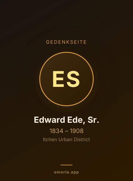 Gedenkportrait von Edward Ede, Sr.