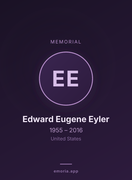Memorial portrait of Edward Eugene Eyler