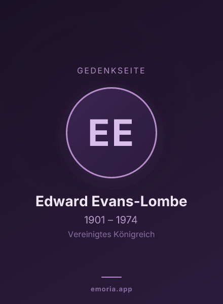 Gedenkportrait von Edward Evans-Lombe