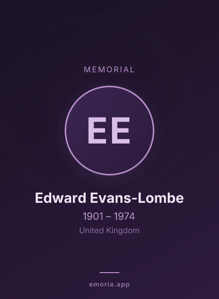 Memorial portrait of Edward Evans-Lombe