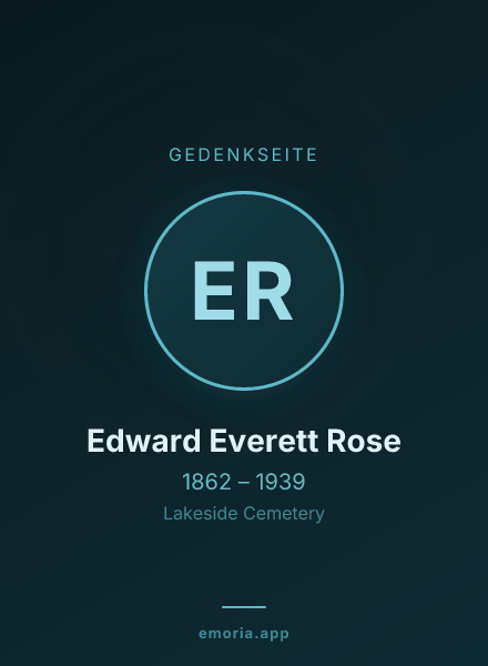 Gedenkportrait von Edward Everett Rose