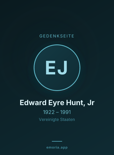 Gedenkportrait von Edward Eyre Hunt, Jr