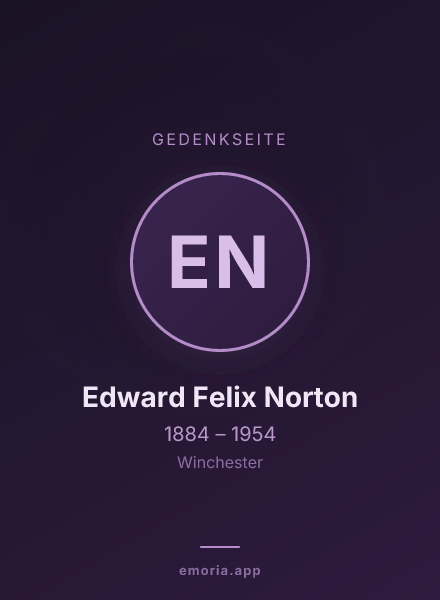 Gedenkportrait von Edward Felix Norton