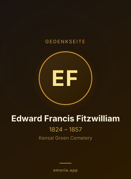 Gedenkportrait von Edward Francis Fitzwilliam
