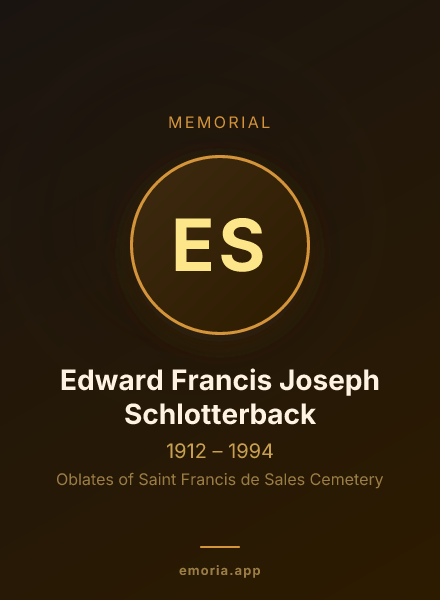 Memorial portrait of Edward Francis Joseph Schlotterback