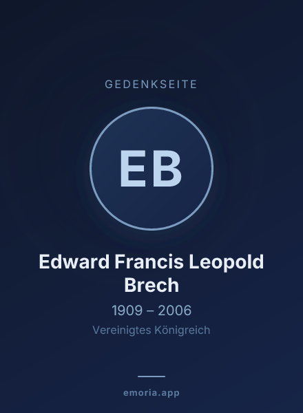 Gedenkportrait von Edward Francis Leopold Brech