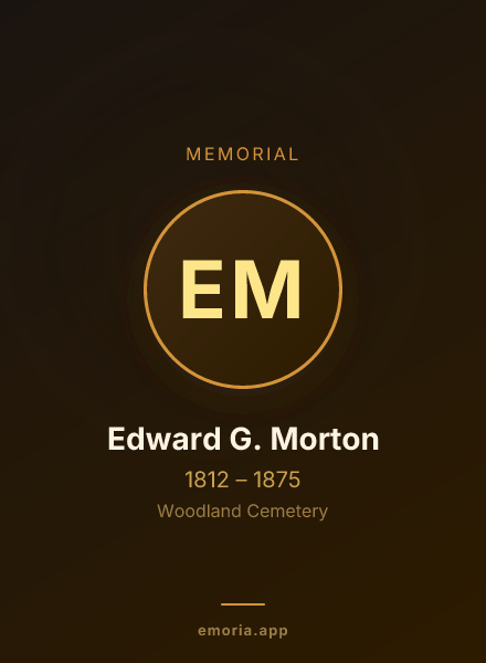 Memorial portrait of Edward G. Morton