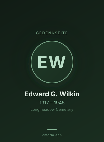 Gedenkportrait von Edward G. Wilkin