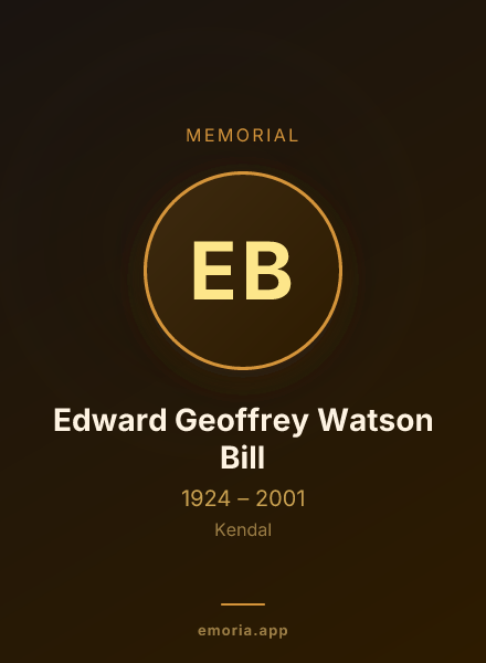 Memorial portrait of Edward Geoffrey Watson Bill