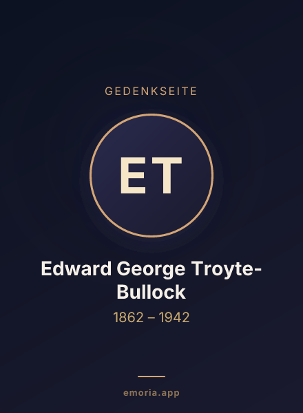 Gedenkportrait von Edward George Troyte-Bullock