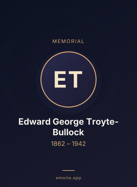 Memorial portrait of Edward George Troyte-Bullock