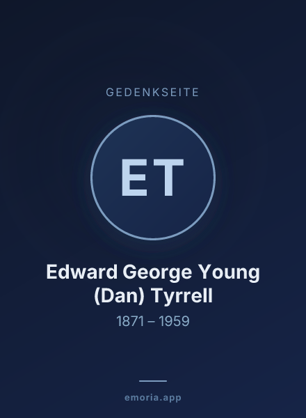 Gedenkportrait von Edward George Young (Dan) Tyrrell