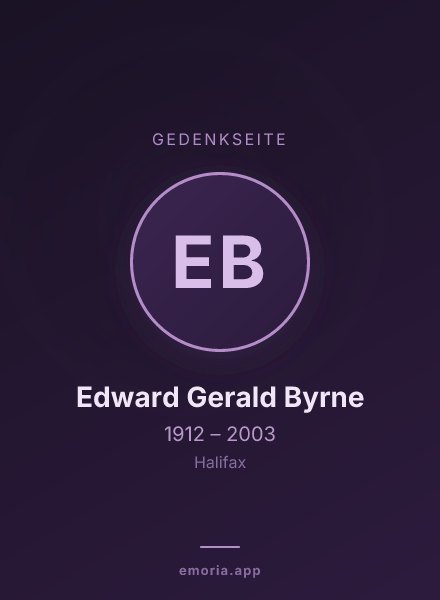 Gedenkportrait von Edward Gerald Byrne