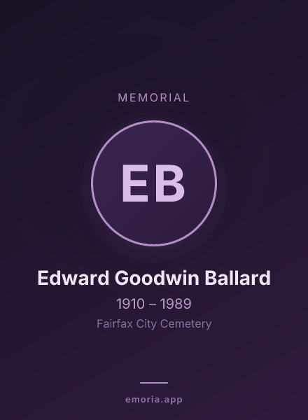 Memorial portrait of Edward Goodwin Ballard