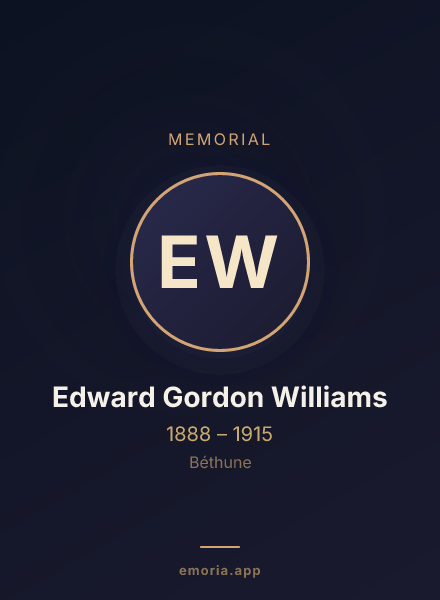 Memorial portrait of Edward Gordon Williams