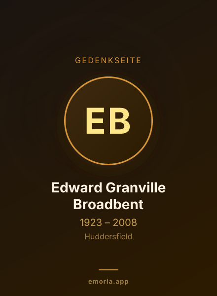 Gedenkportrait von Edward Granville Broadbent