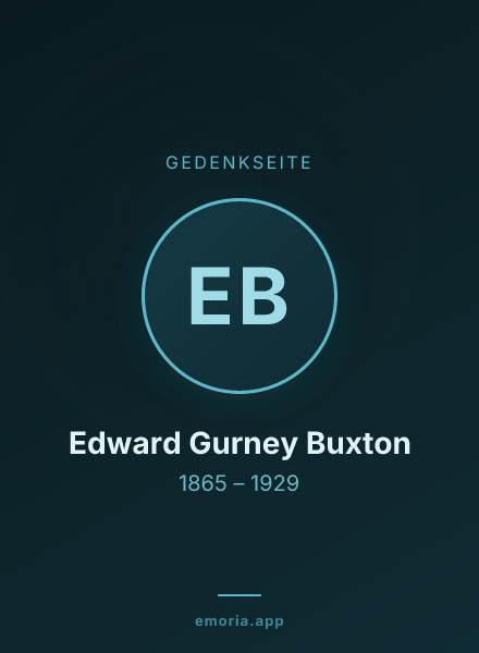 Gedenkportrait von Edward Gurney Buxton