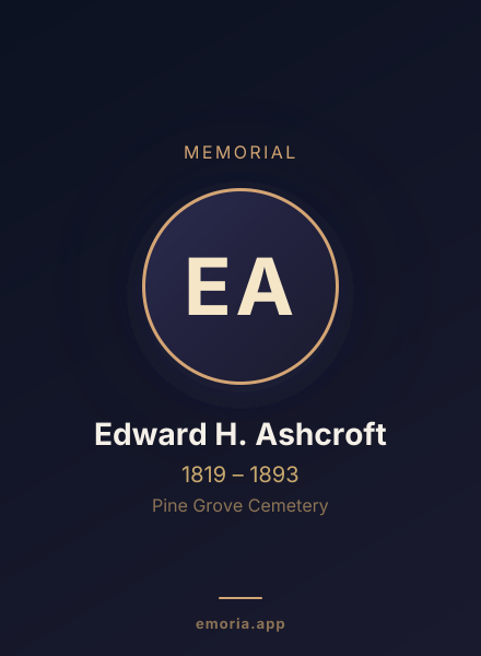 Memorial portrait of Edward H. Ashcroft