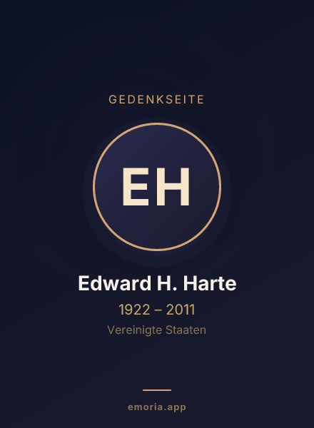 Gedenkportrait von Edward H. Harte