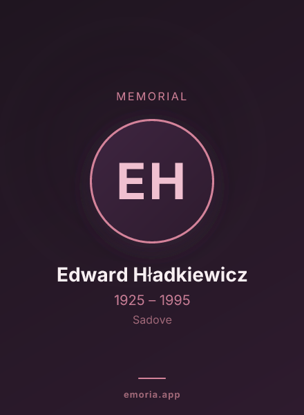 Memorial portrait of Edward Hładkiewicz