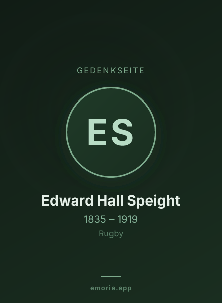 Gedenkportrait von Edward Hall Speight