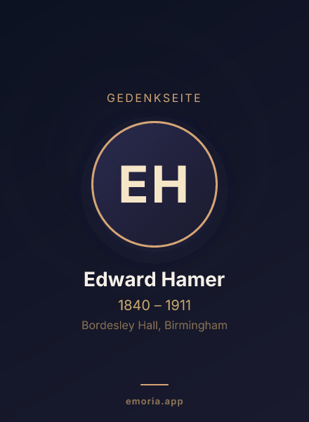 Gedenkportrait von Edward Hamer