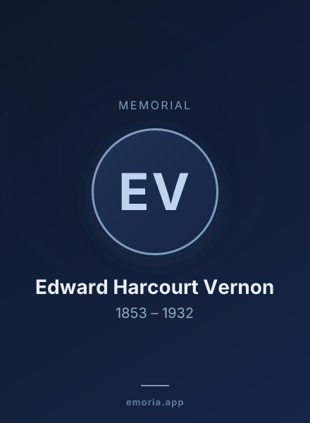 Memorial portrait of Edward Harcourt Vernon
