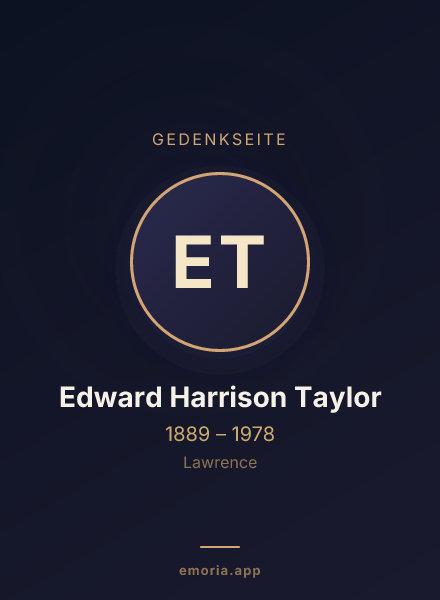 Gedenkportrait von Edward Harrison Taylor