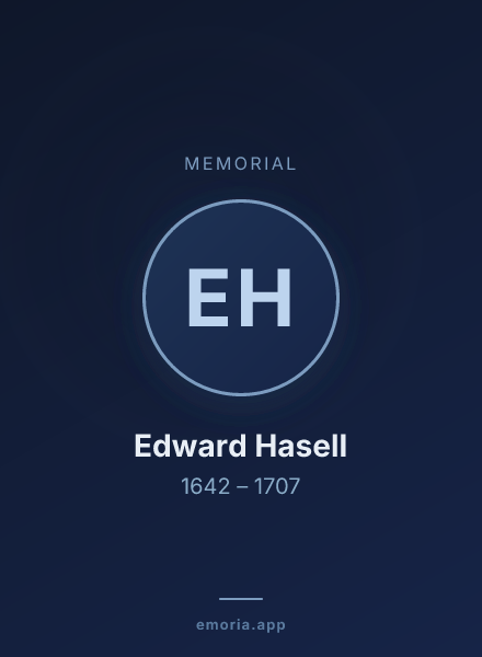 Memorial portrait of Edward Hasell
