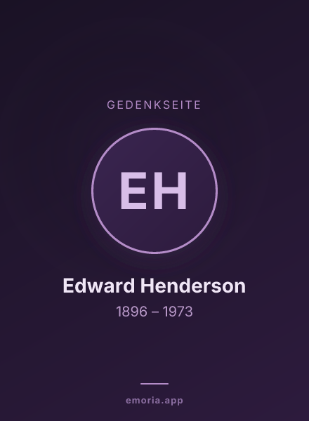 Gedenkportrait von Edward Henderson