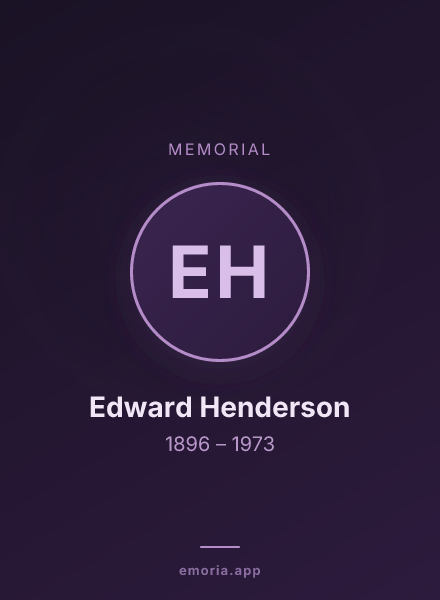 Memorial portrait of Edward Henderson