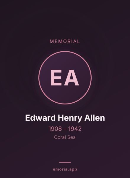 Memorial portrait of Edward Henry Allen