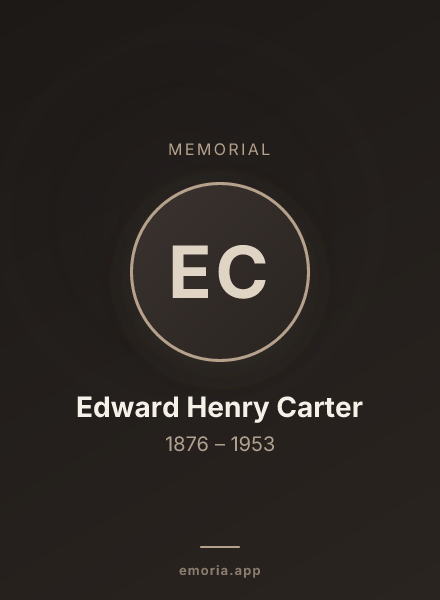 Memorial portrait of Edward Henry Carter