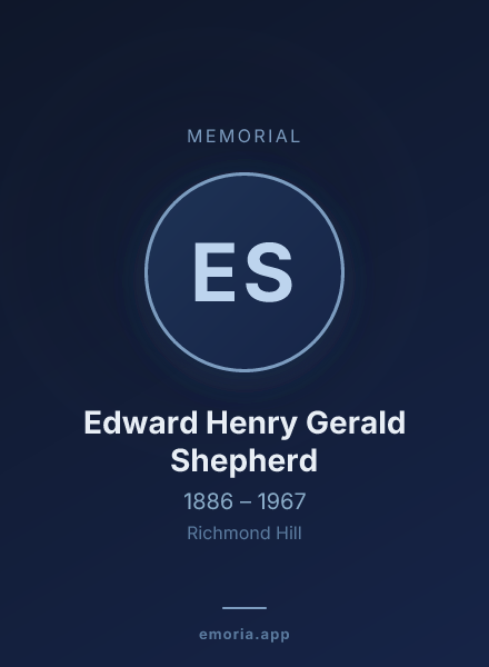 Memorial portrait of Edward Henry Gerald Shepherd