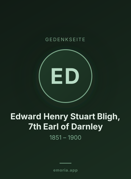 Gedenkportrait von Edward Henry Stuart Bligh, 7th Earl of Darnley