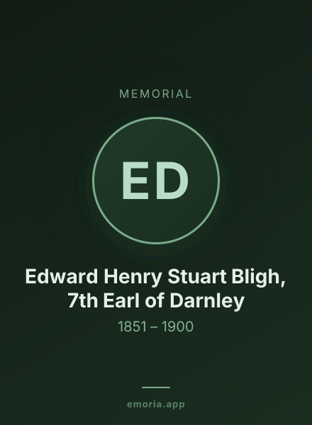Memorial portrait of Edward Henry Stuart Bligh, 7th Earl of Darnley