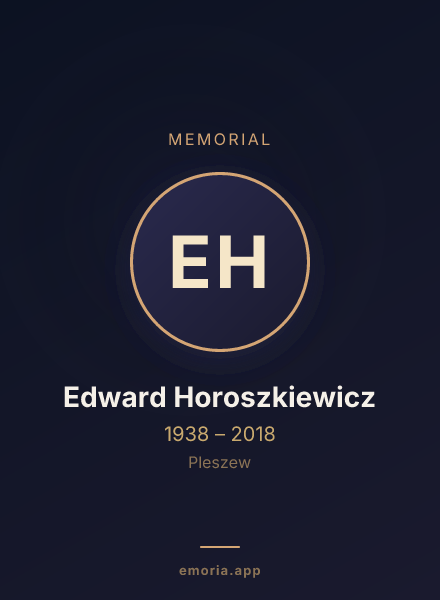 Memorial portrait of Edward Horoszkiewicz