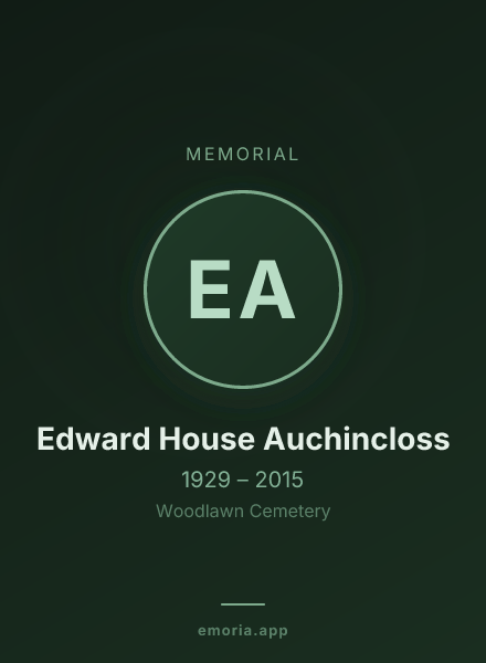 Memorial portrait of Edward House Auchincloss