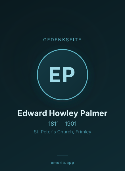 Gedenkportrait von Edward Howley Palmer