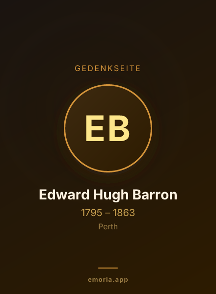 Gedenkportrait von Edward Hugh Barron
