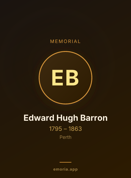 Memorial portrait of Edward Hugh Barron